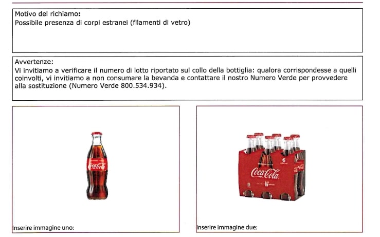 Coca Cola ritirata 