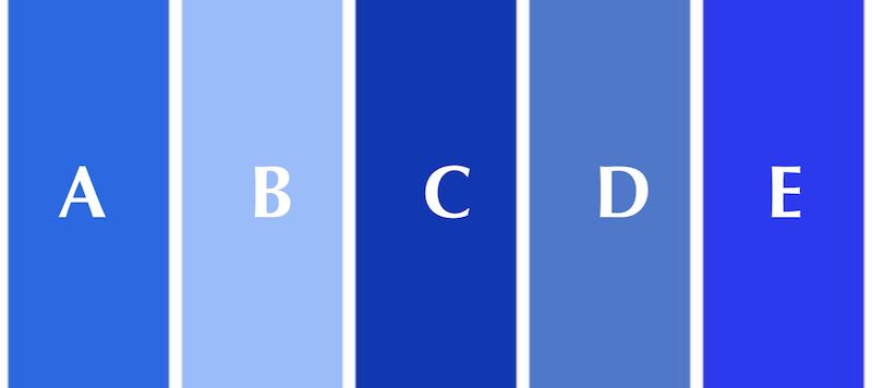 Scegli una tonalità di blu