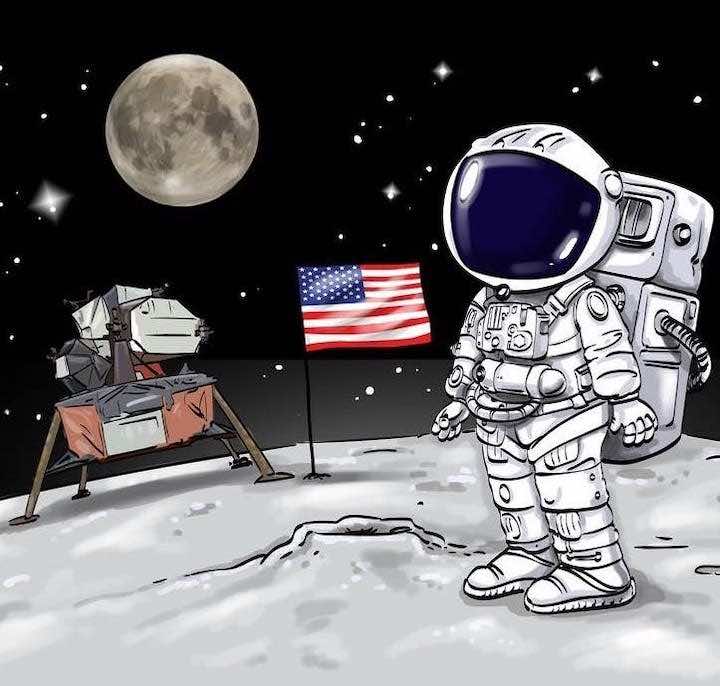 uno sbarco sulla luna
